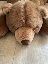 Large Brown Bear Teddy Bear Plush Stuffed Animal Bear Laying Down 20