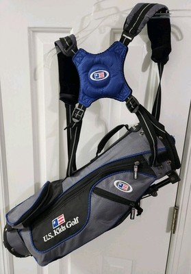 USKG 45 US Kids Golf Club Standing Bag Blue Black Gray Ultra Light 