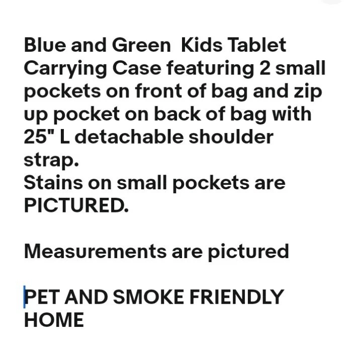 Estuche de transporte Epik azul y verde para tablet niños con cremallera y bolsillos Foto 2 de 4