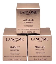 3 Lancome Absolue LONGEVITY Soft Cream 5ml/each (=15ml) NIB (newly released)