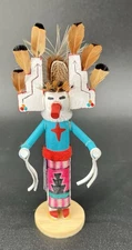 Native American Hopi Kachina Doll Cloud Signed A.L. Approx. 5”
