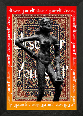 Dancing Girl Statue Discover Yourse Framed Wall Art Poster Canvas Print Picture