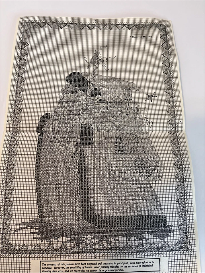 Vintage Father Christmas Cross Stitch Chart From Mosey ‘N Me W/ Fabric Retired - Image 4 of 4