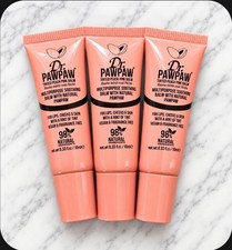 3 tubes Dr. Paw Paw PEACH PINK Tinted Multipurpose Soothing Balm .33 oz ea NEW