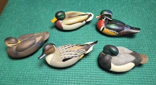 Set of 5 Ducks Unlimited miniature decoys Jett Brunet 2000 2001 2003 2004 READ