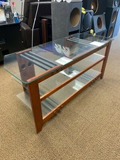Sanus Cherry Finished 3 Shelf Glass Entertain...