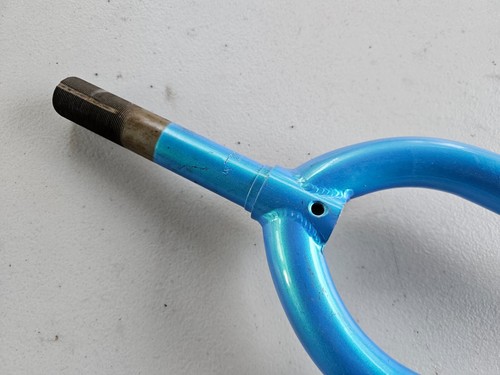 New NOS 24 Inch BMX Cruiser MTB Front Fork 1" Threaded Steerer Steel Light Blue - Picture 8 of 10