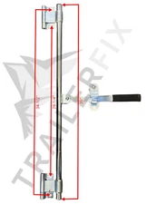 36" Cargo Door Bar Latch | Cambar | Enclosed Trailer Door | Zinc Plated Steel