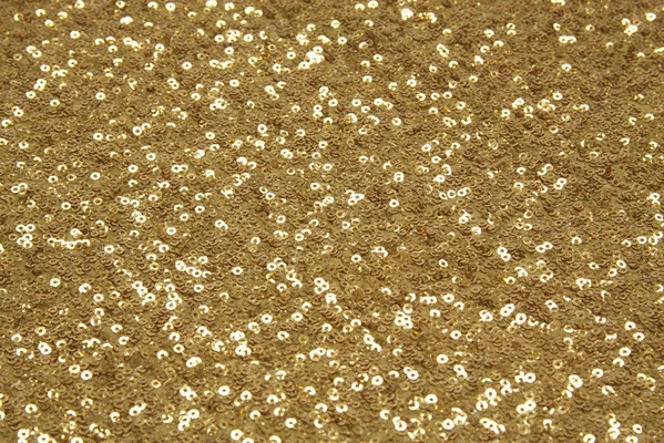 Glitz Sequin Fabric / 3mm Sequin on Poly Mesh 51/52" Wide Sold BTY - Gold - Image 2 of 3