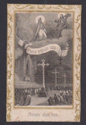 Holy card antique grabado Religion Catolica santino image pieuse estampa