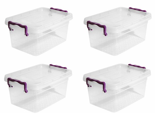 2L/3L/10L/15L/20L Klar Aufbewahrungsbox Mehrzweckbehälter Kunststoff mit Clipdeckel - Bild 3 von 10