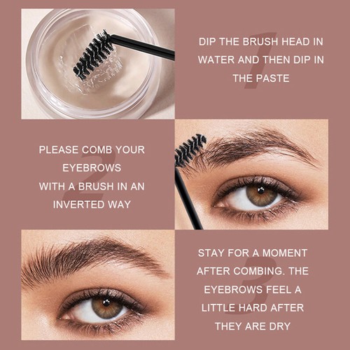 Eyebrow Styling Gel Long Lasting Eyebrow Cream Waterproof 3D with Brush Wild ~ - Picture 12 of 26
