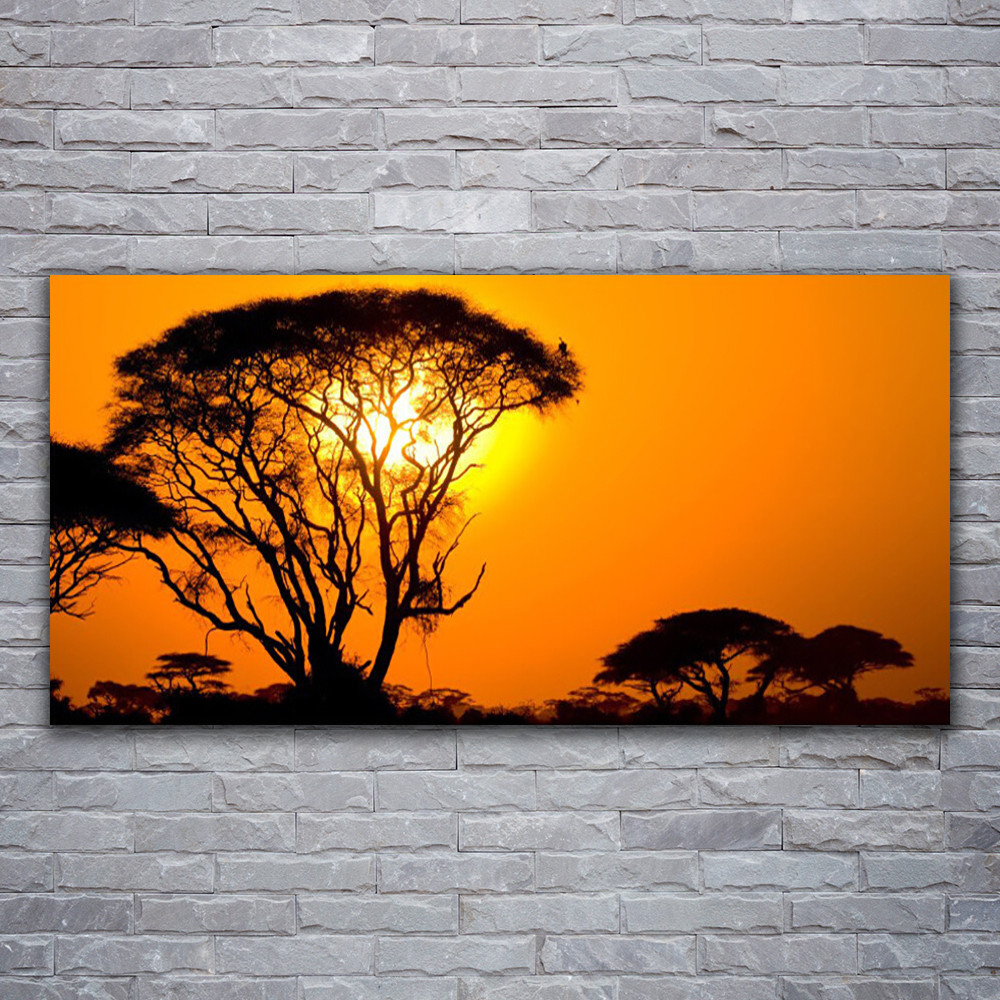 Impression sur toile nature 120x60 tableau paysage forêt soleil