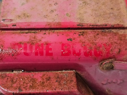 VTG Tonka Jeep 10" Willys Pressed Steel Toy Truck – Red 1960s 4x4 USA Jeep Logo - Picture 10 of 14
