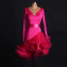 NEW Latin Ballroom Dance Dress Modern Salsa Waltz Standard Long Dress F211