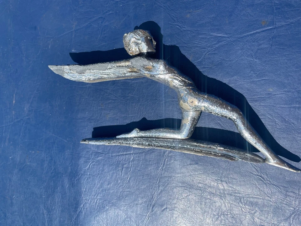 1934 Oldsmobile Capô Ornamento Mascote Deusa L 34 Usado Original 8 Cilindros - Imagem 3 de 4