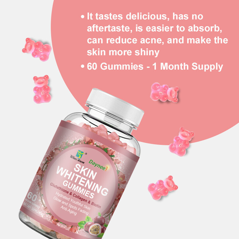 Glutathione Gummies Skin Lightening,Whitening Anti-Aging,Anti-Wrinkle 60  Sweets