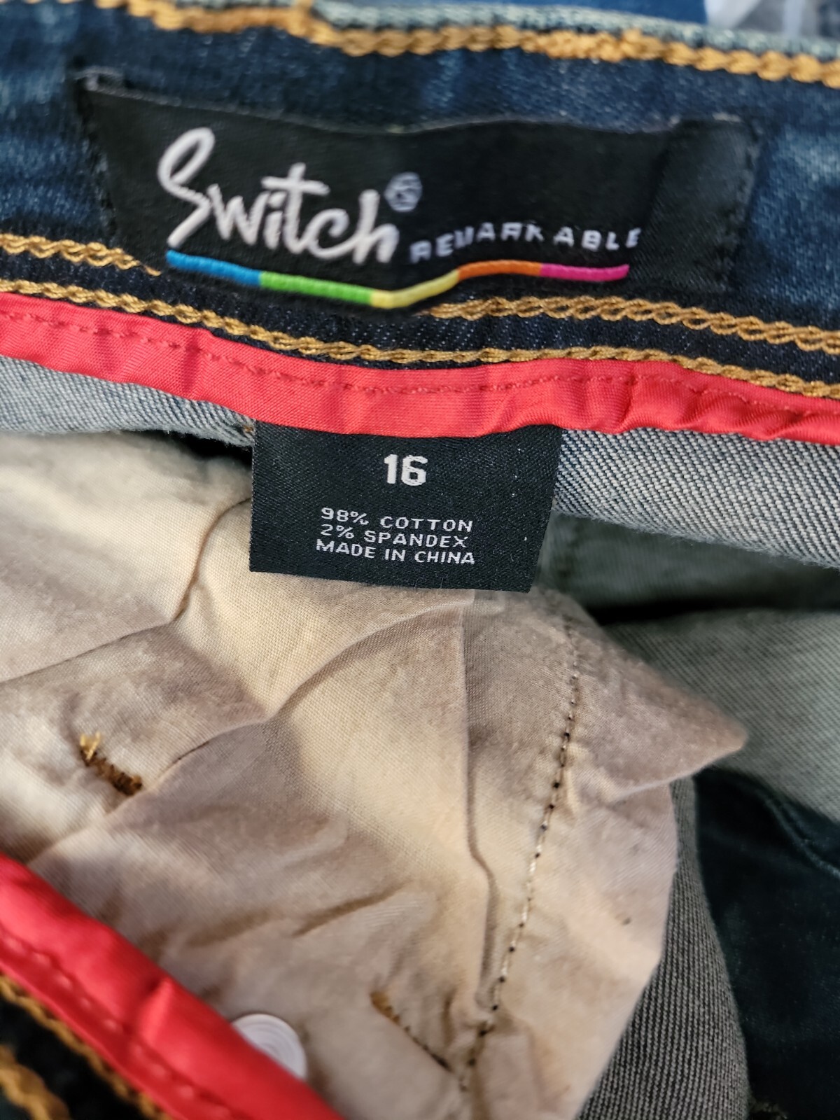 SWITCH REMARKABLE SIZE 16 REGULAR ST DISTRESSED D… - image 6