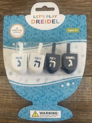 Set Di 2 Dreidel In Legno Di Gerusalemme Per Gioco Di Hanukkah – Grandi 7,6 Cm, Istruzioni Incluse - 2