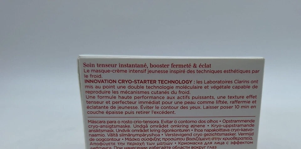 Máscara facial Clarins Cryo Flash efecto lifting instantáneo y potenciador del brillo 2,5 oz/nueva Foto 3 de 4