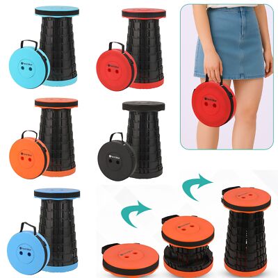 Tragbarer Teleskop Klapphocker Sitz Camping Faltbar Outdoor Angeln Hocker