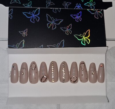 Handgefertigte Roségold Press On Nails