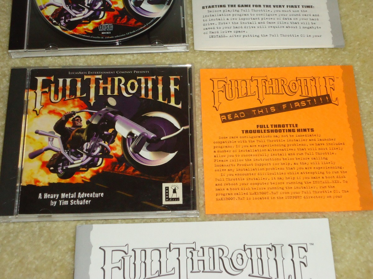 LucasArts Full Throttle PCゲーム Amazon.com: Full Throttle : Video Games