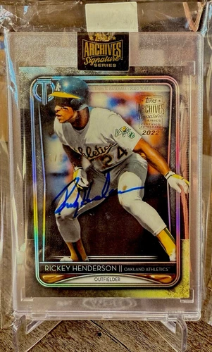 2022 Topps Archives Rickey Henderson Auto Tribute # 1/1 Sealed