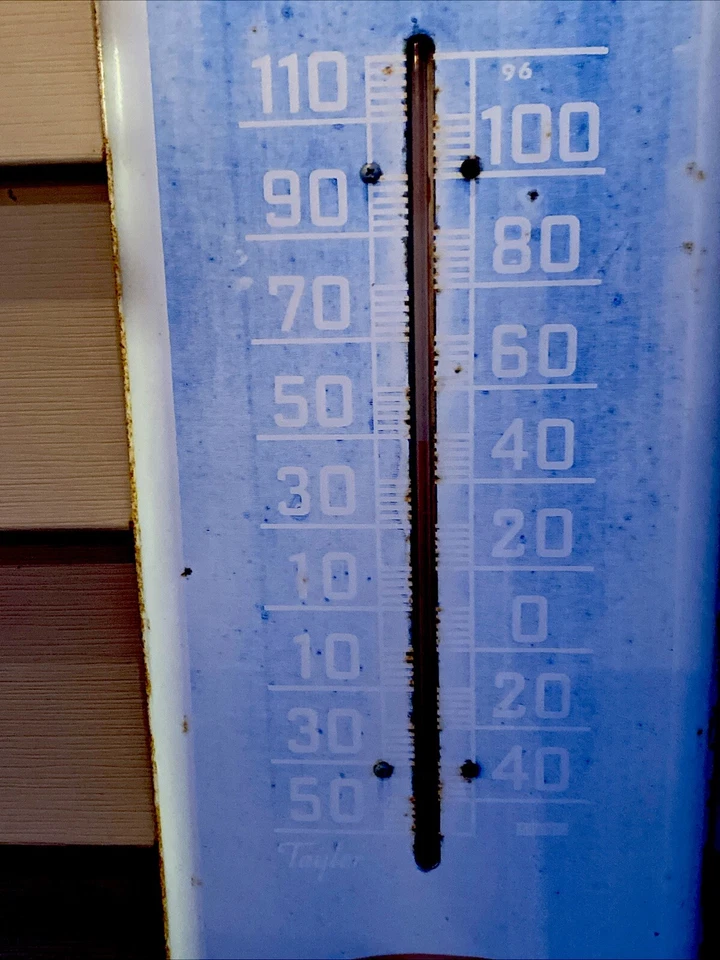 Vintage DR BARKERS HORSE LINIMENT Farm Animal Advertising Thermometer SIGN - Image 3 of 4