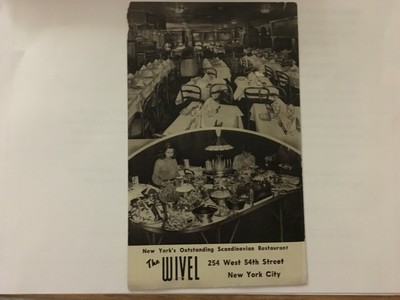 New York City Nyc Wivel Swedish Restaurant 54th Street Postcard Ebay