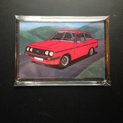 Ford Escort Mk2 RS 2000 Kühlschrankmagnet starr klar Kunststoff 