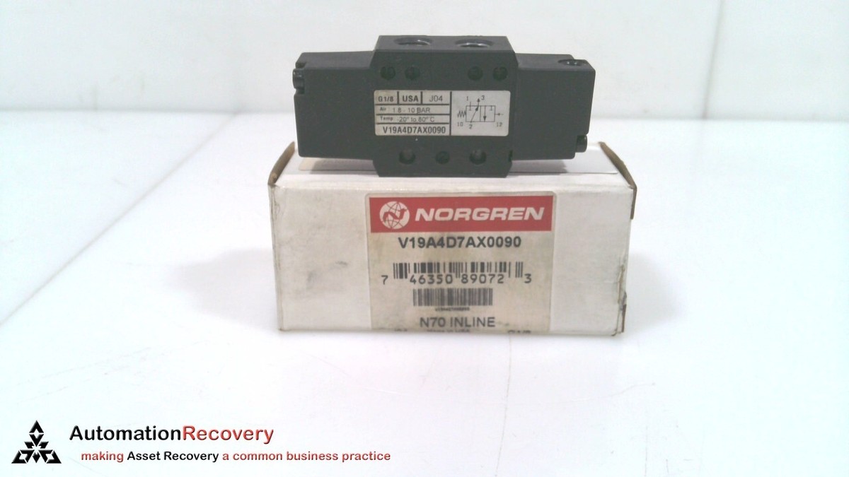 NORGREN V19A4D7AX0090 IN-LINE VALVE, NEW #324045 | eBay