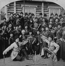 Men Perform A Cossack Dance 1870 Old Photo