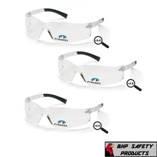 (3 PAIR) PYRAMEX ZTEK READER SAFETY GLASSES +2.50 CLEAR BIFOCAL LENS S2510R25