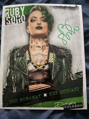 Ruby Soho Signed Metallic 8x10 Photo AEW