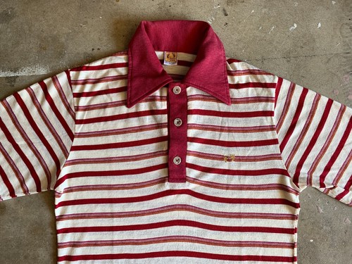 70s VINTAGE HANG TEN STRIPED COLLARED SHIRT MEN S… - image 1