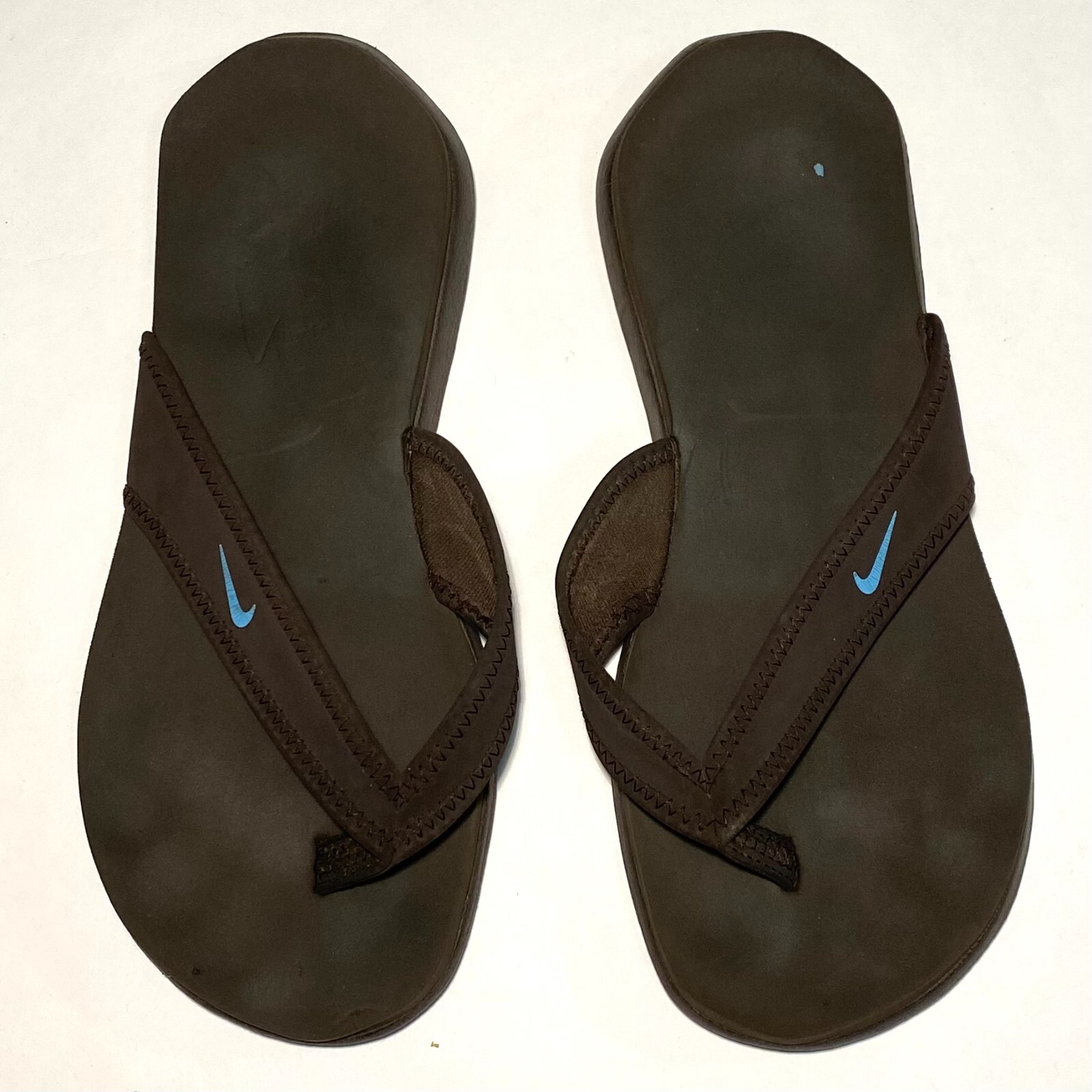 Nike South Beach Celso Flip Flops Brown Sandals 344087240 Women's Size