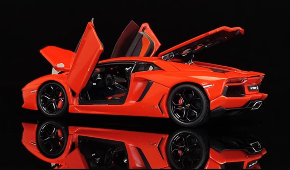 AUTOart 1/43 Aleación Coche Completamente Abierto Modelo Lamborghini Aventador LP700-4 Naranja Foto 4 de 4