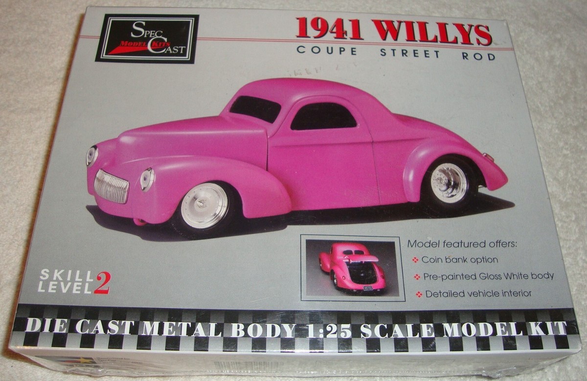 ★ 41 WILLYS COUPE ★ 41 ウィリス ★ スケール 1/25 1941 Willys Coupe Street Rod Die Cast Metal Body 1:25 Scale