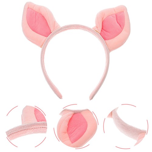 Super Pig Ear Headband Animal Cosplay Pink Puppy Ear Headwear Performance Prop - 第 6/12 張圖片