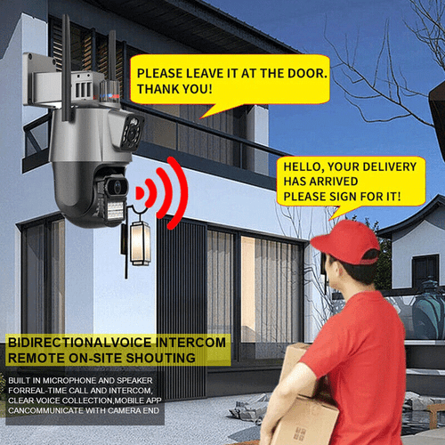 Dual Lens WiFi IP Camera Wireless Outdoor CCTV PTZ Home Security IR Cam ICSEE - Picture 14 of 17