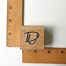 Stamp Cabana Rubber Stamp Initials DU" - NEW