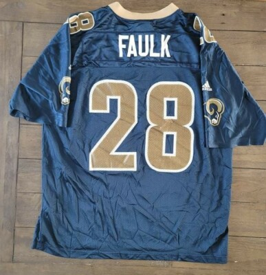 Vintage Adidas Louis Rams Marshall Faulk #28 Authentic Jersey