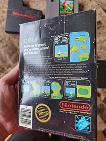  Early Print Hangtab Golf (NES) Nintendo - CIB - w/ protective plastic case