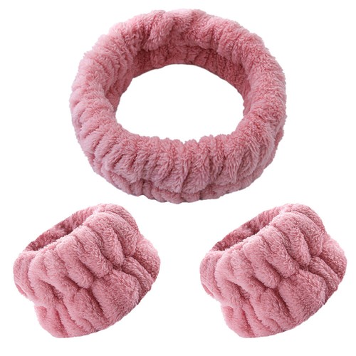 HOT AU Headband Washband Coral Fleece Wrist Wash Towel Band Wristbands For Face - Picture 17 of 21
