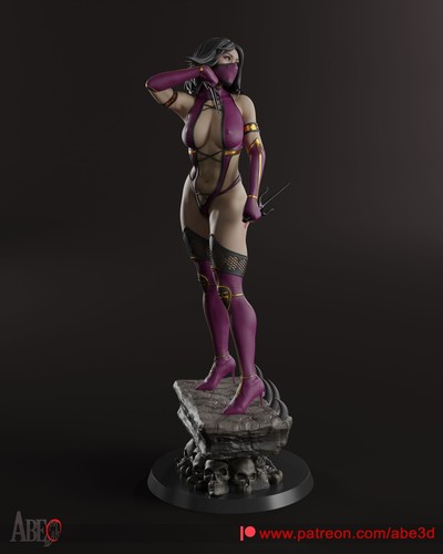 Mileena (Mortal Kombat) Figur !!!BEMALT!!! -Fan Art-3D Druck- Maßstab 1:6 - Bild 4 von 5