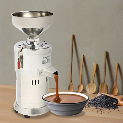 110V Silver Electric Peanut Butter Machine Grain Grinder Aluminum Alloy HR-100Y