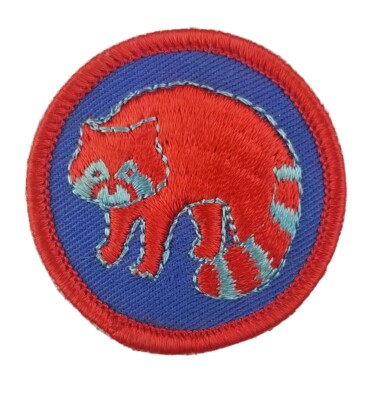 Red Raccoon Embroidered Hat Uniform Patch **New**