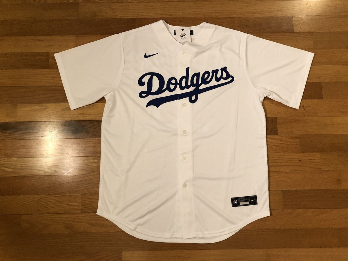 New L Nike Los Angeles Dodgers Cody Bellinger #35 White Jersey MLB