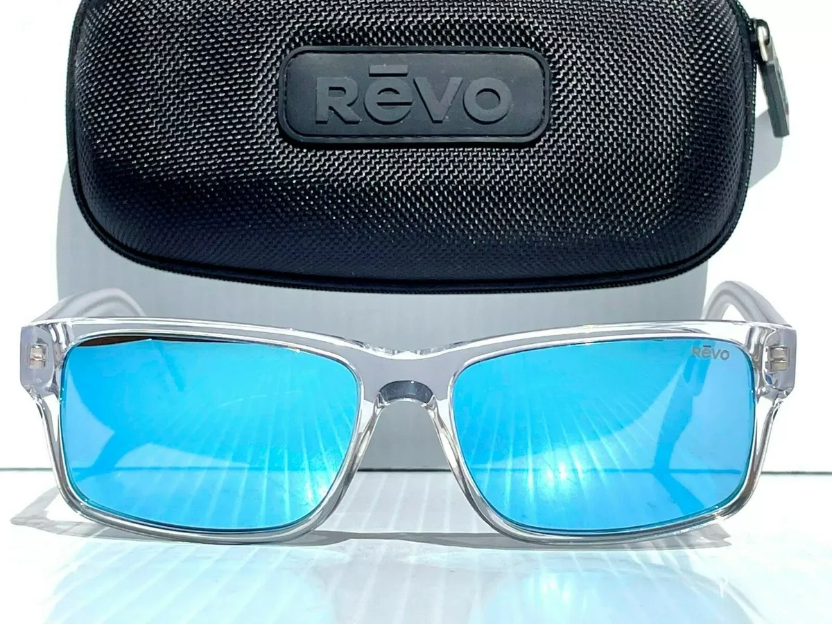 NEW* Revo FINLEY Clear Crystal polished POLARIZED Blue lens ...